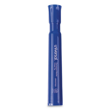 Universal™ Chisel Tip Permanent Marker, Broad Chisel Tip, Blue, Dozen freeshipping - TVN Wholesale